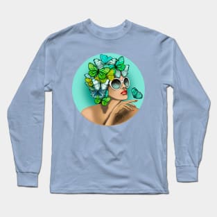 Retro Butterfly Swimmer Long Sleeve T-Shirt